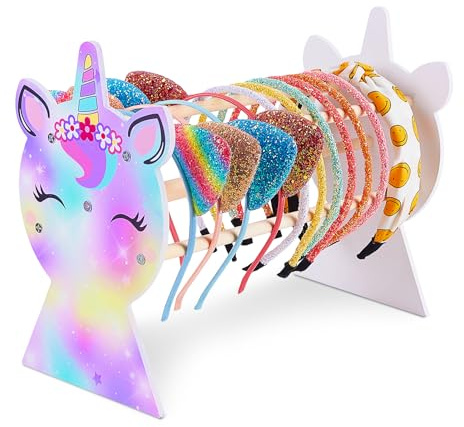 Unicorn Castle Haarreifständer für Mädchen, Haarschmuck Organizer | Haarreif Organizer mit praktischer Aufbewahrung für Haarreifen und Haarschmuck, sorgt für Ordnung im Kinderzimmer