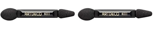 ARTDECO Duo Eyeshadow Applicator - Kleiner Lidschatten-Applikator für Lidschatten Palette - 1 Stück, schwarz (Packung mit 2)