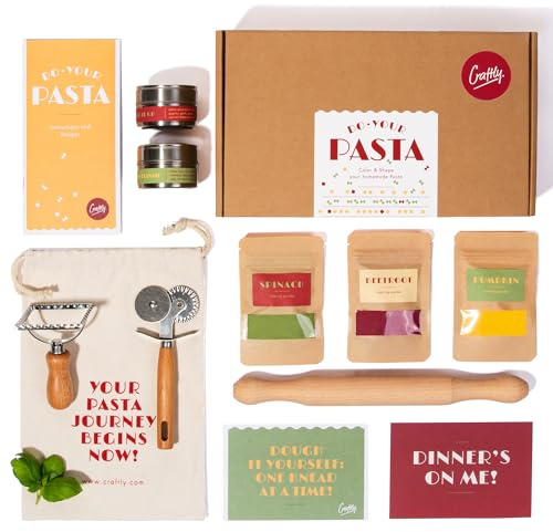 DO YOUR PASTA | Set di pasta fai da te | Set di pasta gourmet con ingredienti e ricette | Idea regalo per cuochi amatoriali, principianti e alimenti
