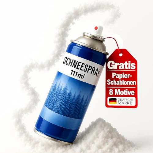 My-goodbuy24 1 x Kunstschnee - Spraydose 111ml mit Dekoschnee - Schneespray zum Dekorieren zu Weihnachten - Fensterspray Spühschnee - Künstlicher Schnee für die Fenster