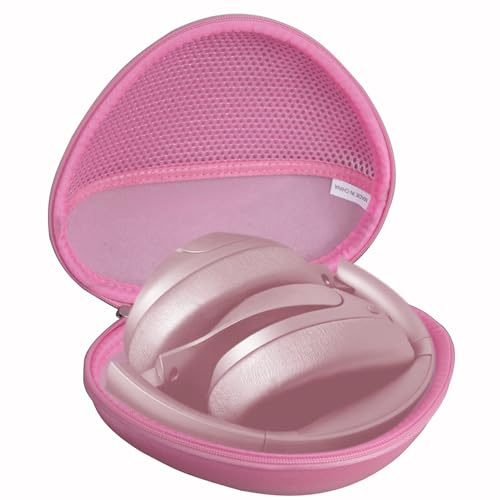 Hermitshell Hard Travel Case for TOZO HT2 Hybrid Active Noise Cancelling Wireless Headphones，Hi-Res Audio Deep Bass Foldable Lightweight Headset (Pink)