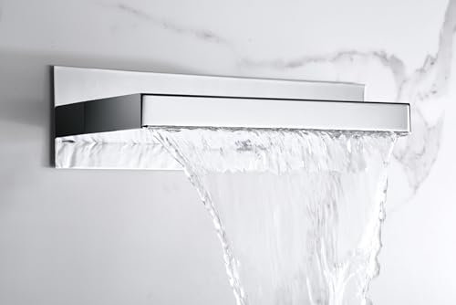 IMEX - Spruzzatore doccia effetto pioggia | Soffione fisso per doccia grande | Soffione doccia ad alta pressione effetto cascata | Spruzzatore soffitto quadrato da 30 cm | Colore cromato