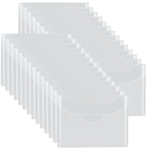 GORGECRAFT 50Stk Stempel Aufbewahrungstaschen Stempeltaschen 13x18cm Wiederverschließbarer Transparenter Kunststoffumschlag Organizer Halter Taschentasche Für Aktenalbum Prägestempel Scrapbooking