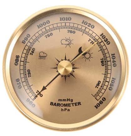 BESPORTBLE Barometro Multifunzione a Quadrante, Manometro Dell’aria Portatile Preciso Per Uso Domestico, Strumento Leggero e Calibrabile Display Intuitivo Per Monitoraggio Pressione Atmosferica