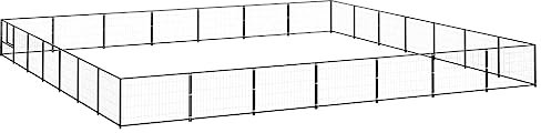 DYRJDJWIDHW hundebox kleine Hunde,knuffelwuff hundebox,Hundezwinger Schwarz 49 m² StahlEntworfen für Garten und Terrasse.