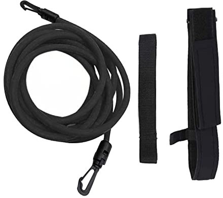 Qianly Schwimmgurt für Widerstandstraining im Pool mit Aufbewahrungstasche, Schwarz 10mm