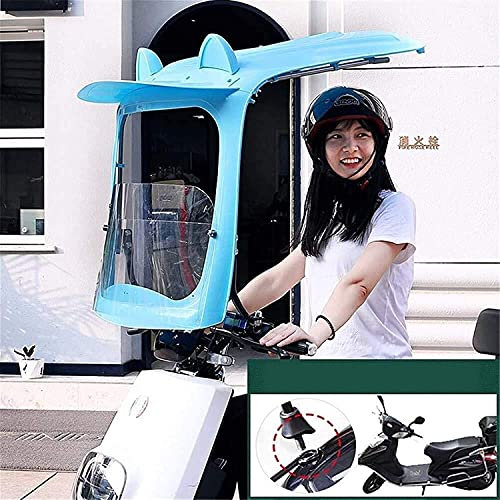 LTFCFZQ Motorrad-Sonnenschutzzelt, Sonnenschutz für Elektromotorräder/Regenschutz für Motorroller/Überdachung für Batterieautos, Regenschirmabdeckung, Sonnenschutz, Regenschutz (blau)