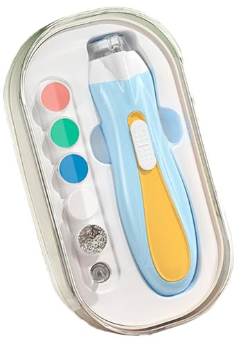 NOLOWY Herramienta de cuidado de uñas para bebés, fácil de usar, lima eléctrica para uñas de bebé, lima de uñas eléctrica con cabezales de molienda suaves, seguro para el bebé
