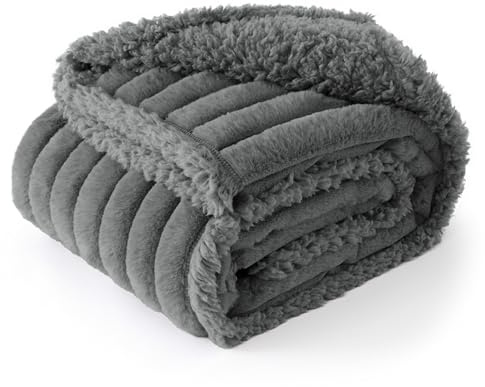 BEDSURE wasserdichte Hundedecke - 63 x 89 cm Hundedecke waschbar für kleine Hunde, Haustier Decke flauschig und weich, Schutzdecke Hundesofa, Katzendecke für Katzen, Decke für Hunde, Grau