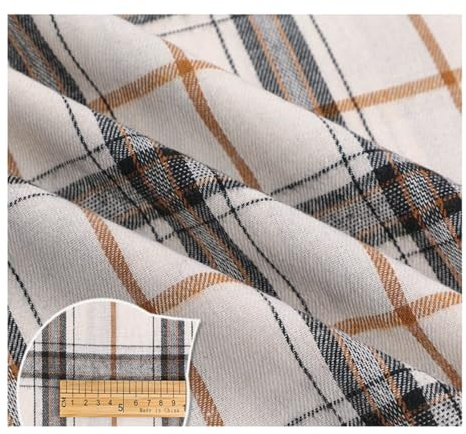 Karierter Baumwollstoff Tartan Stoff Meterware Verschiedene Karomuster DIY | Der Stoff überzeugt mit zeitlosem Karo-Design und eignet sich ideal für kreative Näh- und DIY-Projekte.