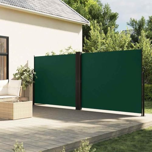 LLEZKBR Toldo lateral retráctil verde oscuro 180 x 600 cm