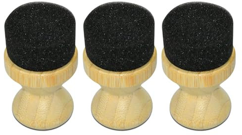 Applicatore di cera per olio minerale, ideale per la manutenzione di taglieri e utensili in bambù, legno, 3 pezzi