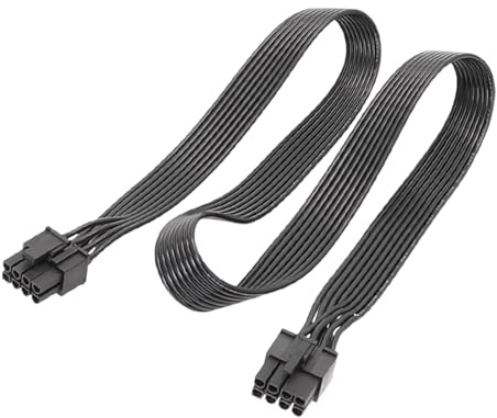 Grafische Karte Stromkabel, 8 Pin Netzkabel | Modulares Netzteil VGA -Kabel, Grafik Karte Stromkabel 8 Pin - 8p Bis zu 6+2p Flaches Line-Bildkartenverlängerungskabel Für PCI Ex