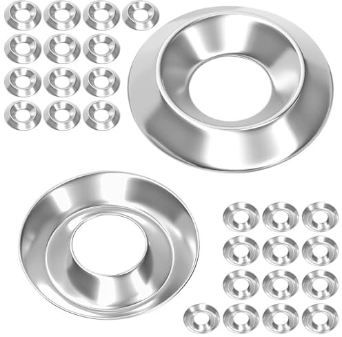 Qrity 40 Pièces Rondelles à Tête Fraisée, Rondelle Décoratives en Acier Inoxydable pour Vis à Tête Fraisée, M4x13mmx2,5mm