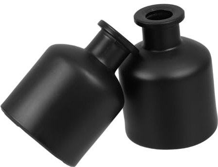 HIAKDOFT 2pièces Flacons Diffuseurs Verre Mat Bouteilles Cylindriques Rechargeables Vides pour Parfum Intérieur Design Élégant pour Décoration Maison Et Diffuseur Arôme
