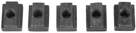 KooingTech 5-Teilige T-Nut-Mutter Aus Kohlenstoffstahl, M6 T-Nutensteine Und Muttern, T-Mutter Mit Gewinde Durch M6-Gewinde Für Werkzeugmaschinen