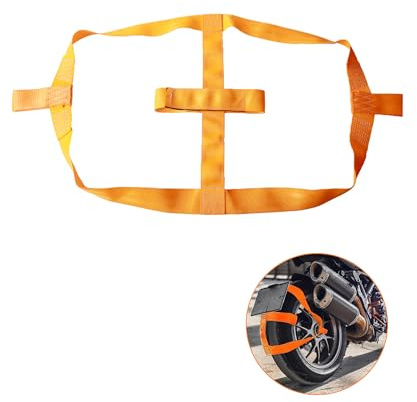Flaconi Motorrad Transportsicherung,Spanngurt Orange Radsicherung Zurrgurte Reifengurt,Motorrad Spanngurte Transportsicherung,Geeignet für Alle Gängigen Reifen von Motorrädern und Rollern