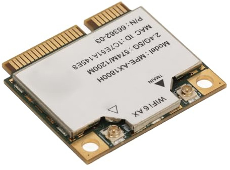 Sonew Ax1800H WiFi 6 Tarjeta con Doble Banda 2.4GHz y 5GHz + 5.2 para 10/11 y, Adaptador de Interfaz Mini PCIe para Computadoras Portátiles