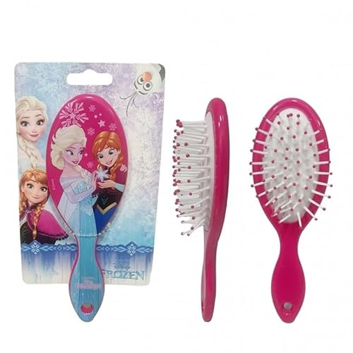 Spazzola per Capelli Frozen, Design Anna ed Elsa, 17x6,5 cm, Districante per Bambine