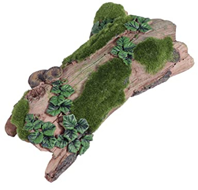 HEMOTON Décor de Terrarium pour Reptiles Résine avec Floquée Roche Escalade Réaliste pour Aquarium Habitat pour Tortues et Petits Reptiles