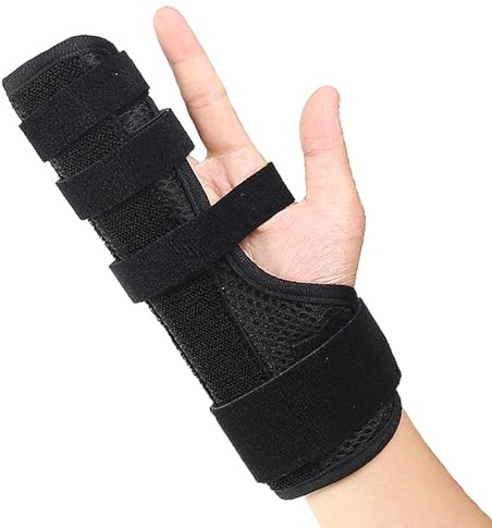 Tarqite Fingerschiene Kleiner Finger, Boxerfraktur Schiene Kleine und Ringfinger, Verstellbare Atmungsaktiv Frakturschienen 3. 4. Und 5. Finger für Tendinitis, Arthritis, – für Rchte und Linke Hand