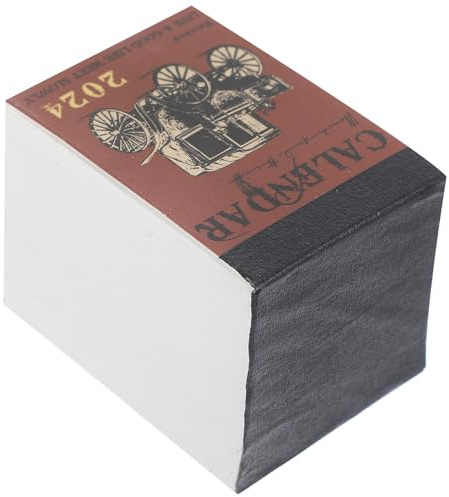 Gogogmee Calendrier Mini de Bureau Vintage Rétro Calendrier de Table Détachable Compact pour Maison et Bureau Planificateur Journalier Portable