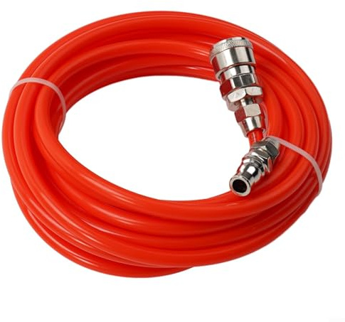Manguera de compresor de aire neumática resistente a altas temperaturas, 530 metros con tubo de 5 x 8 mm y conectores rápidos para ventilación de bomba de aire (30 metros)