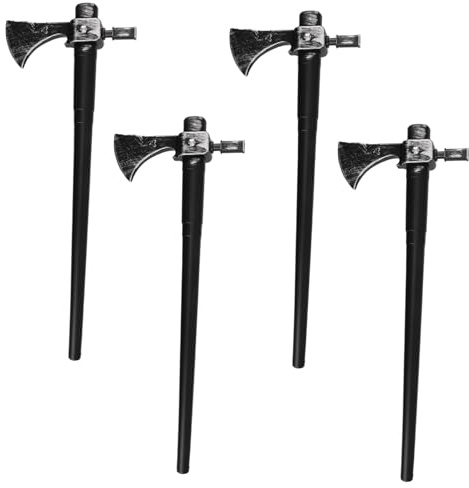 NUOBESTY 4 Pezzi ASCE da Pirata Giocattolo per Costume Halloween Accessori Vichinghi Realistici in Plastica Leggera Decorazioni Mascherate per Cosplay e Feste Tema