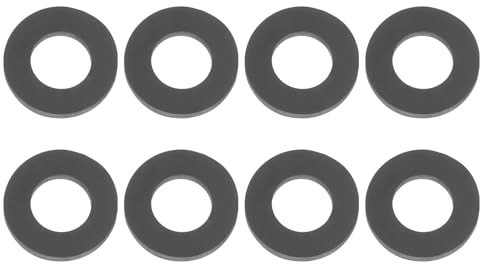 PATIKIL 8 Pcs Joint Plat 8mm Alésage 15mm Diamètre Extérieur Noir | En Silicone M8, Joint Plat Rondelle Bague D'Étanchéité Espaceur Pour Robinet Tuyau D'Eau Poignée De Porte De Douche