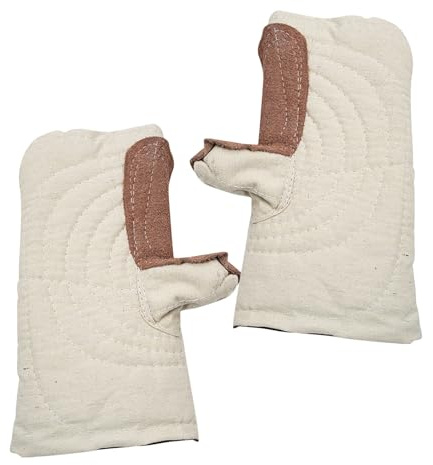 GARIOUANS Fire Resistant Gloves for Kiln Heat Proof Glove with Extended Arm Protection Thermal Work Gloves for Pottery Kiln Handling Grilling Fireplace and Burner 1 Pair