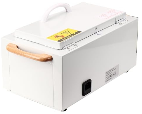 Pongnas Stérilisateur électrique Haute Température pour Outils à Ongles, équipement de beauté pour Salon et Usage Domestique, Matériau ABS, Couleur blanche.