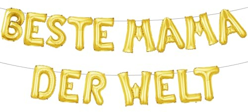 Muttertag Deko Folienballons, Happy Mother's Day Ballon, 16 Zoll Beste Mama