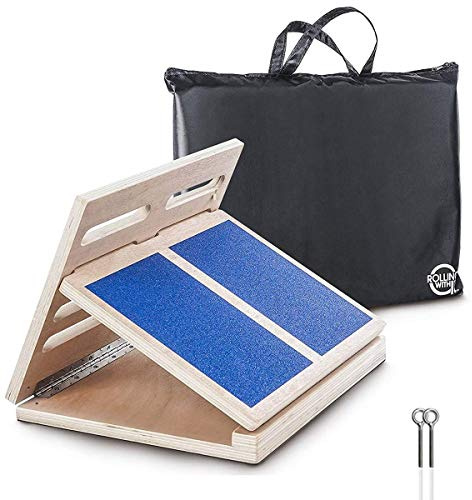 Professional Slant Board for Calf Stretching - Adjustable Wooden Incline Board - Increase Flexibility, Mobility, Pain Relief - Anti-Slip Design - Achilles - Fascia Stretcher - Tight Calves