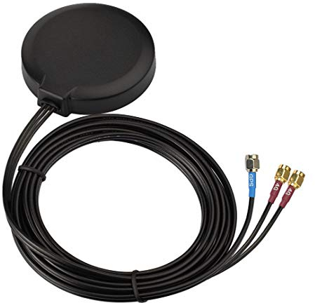 Bingfu 4G LTE MIMO Mobilfunk GPS Antenne mit Magnetischer Klebemontage Kompatibel mit 4G GPS Ladestation IBR900/1700 Wireless Airlink MG90 MP70 GX450 RV50 Industrie Gateway Modem Mobiler Router