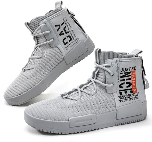 FUSHITON Hombre Zapatos de Moda Altas Zapatillas Casual Calzado Deportivo Zapatillas de Correr Transpirable Cómodo Antideslizante