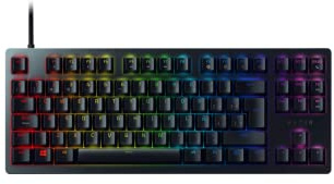 Razer Huntsman Tournament Ed - Tastatur mit Opto-mechanischen Tasten (Optisches Laufwerk, Stabilisator-Tastenleiste, unübertroffene Haltbarkeit, Synapse 3) Spanische Tastatur - Schwarz