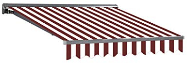 VANA Markisenstoff mit Volant für 3 x 2 m Markisen Ersatzstoff Markisentuch Bespannung Sonnenschutz fertig genäht Maß Tuch 2,82 x 2 m Volant 2,82 x 0,21 m Design SPD019