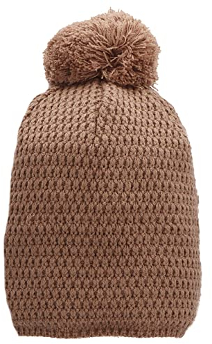 Sterntaler Baby Bommelmütze Mit Strukturmuster - Gefüttert Mit Microfleece, Kappe Für Jungen - Braun, Größe 49