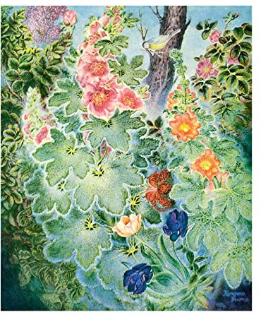 Kateryna Bilokur Prints, berühmter Gemäldedruck auf Leinwand, modernes Kunstwerk, abstrakte Poster, Leinwand, Wandkunst, Bilder für Wohnzimmerdekoration (in Bogdanovka am Damm), 70 x 100 cm, rahmenlos