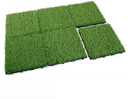 Dalles Gazon Artificiel Dalles De Gazon Artificiel Auto-videur, Tapis De Pelouse À Emboîtement Bricolage Extérieur Intérieur, Convient pour Jardin d'enfants/Piscine/Terrain De Football 30x30cm/12x12