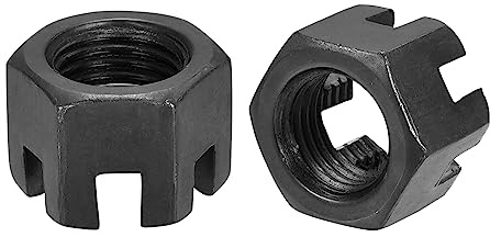 sourcing map 10 Stück Sechskant-Schlitzmutter aus Kohlenstoffstahl Zubehör Ersatz M14 x 1,5 mm Sechskantmuttern