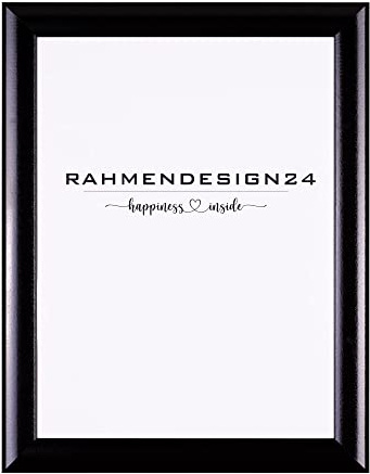 Rahmendesign24 Bilderrahmen Fiona 40x50 Schwarz (hochglanz) Fotorahmen, Wechselrahmen, Posterrahmen, Puzzlerahmen