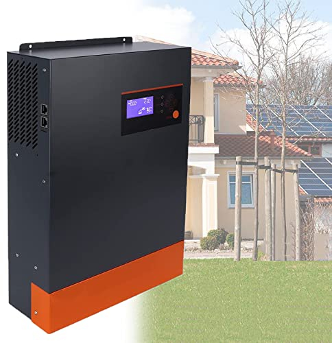 XDLYWUZIQ 5500W Solar Hybrid Wechselrichter 48 V DC bis 220V/230V AC mit 80A MPPT Solarregler,LCD-Einstellung All In One 3-Phasen-Solar-Wechselrichter-Controller Hybrid-Solar-Wechselrichter