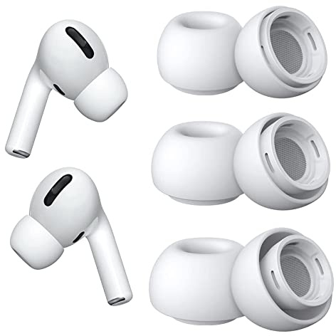 XIXKOLYU 3 Paar M Größe Passende Ersatz Ohrstöpsel für Airpods Pro - Silikon No Pain/Non-Slip