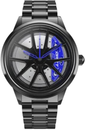 DriftElement Nitro - Orologio da polso da uomo - M3 sportivo da uomo, design 3D, in acciaio inox, design personalizzato al quarzo con vetro minerale