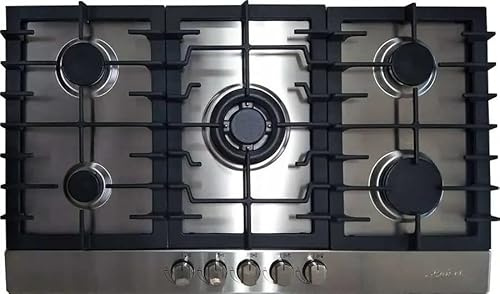 Kaiser KG 9356 Turbo Plaque de cuisson à gaz en acier inoxydable 86 cm 5 brûleurs 3,8 kW WOK