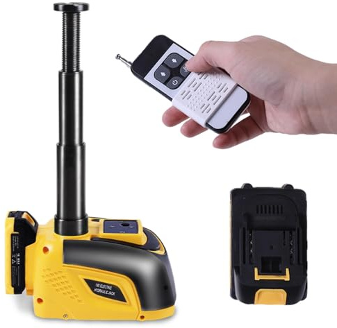 STANDTALL Electric Car Jack Hydraulic Cordless Remote Control 5 Ton 18V Automatic Small Portable Tire Change Kit Emergency Repair Tire Tools for SUV Sedans Vehicle MPV