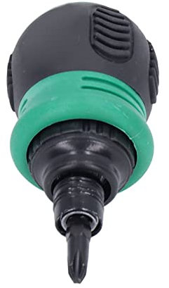 Destornillador de Trinquete para Herrajes Cromados para Mini Acero para Destornilladores de Herrajes con Accesorios 2 en 1 (Verde)