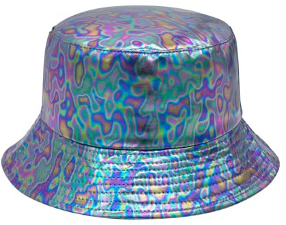 YAMEIZE Chapeau de Seau Bucket Waterproonf Tendance Réversible - Chapeau de pour Les Femmes et Les Pluie Hommes Chapeau de à Pêcheur Double Face Chapeau de Soleil pour la Randonnée en Plein air