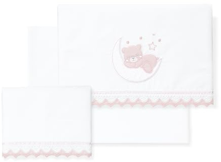 Interbaby Baby-Bettwäsche aus 100% Baumwolle für Auto/Moses/Babykorb, 3-teiliges Set, Bettlaken + Bettbezug + Kissenbezug